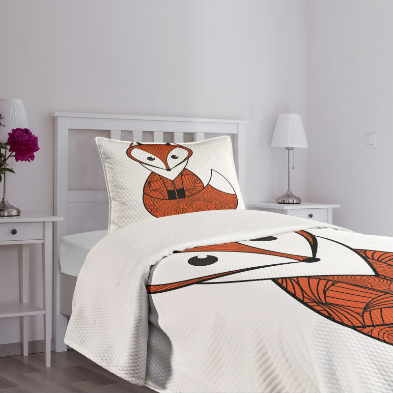 Cartoon Spiral Patterns Bedspread Set