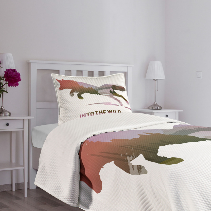 Jumping Fox Wild Woodland Bedspread Set