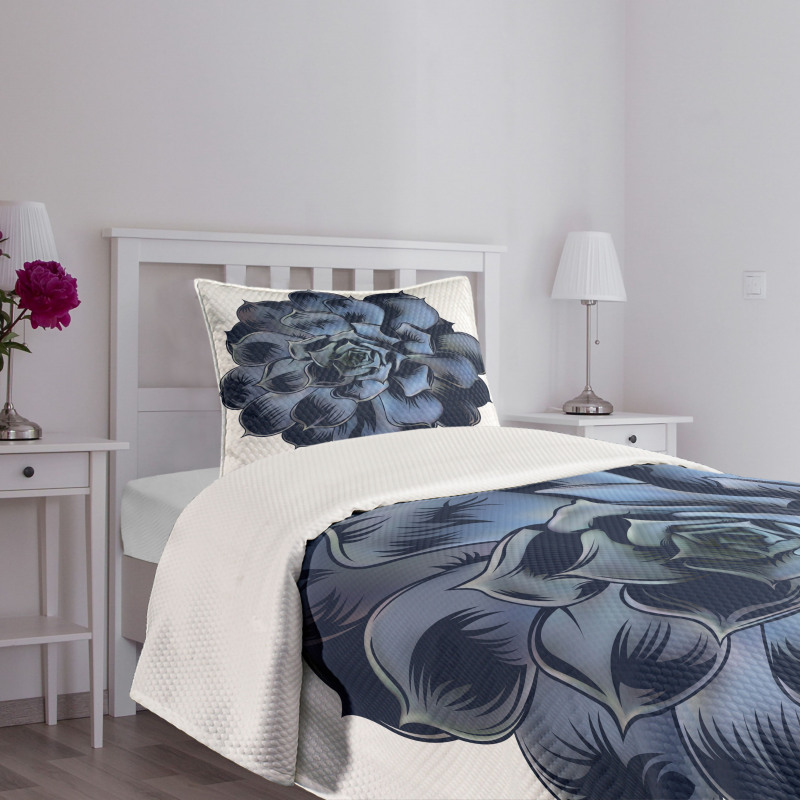 Echeveria Cactus Blossom Bedspread Set