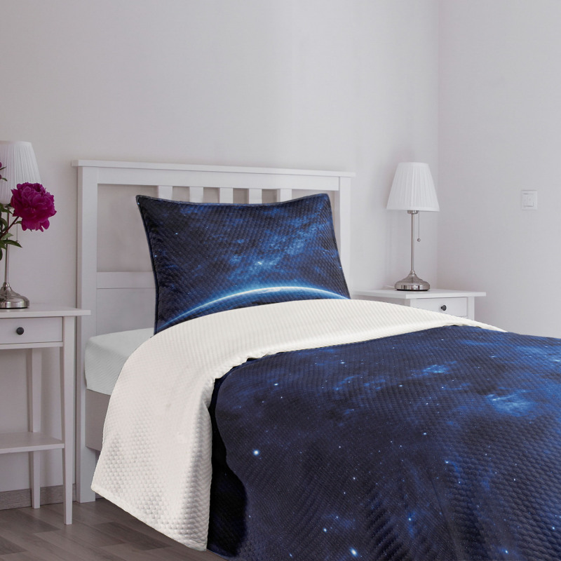 Earth View Cosmic Night Bedspread Set