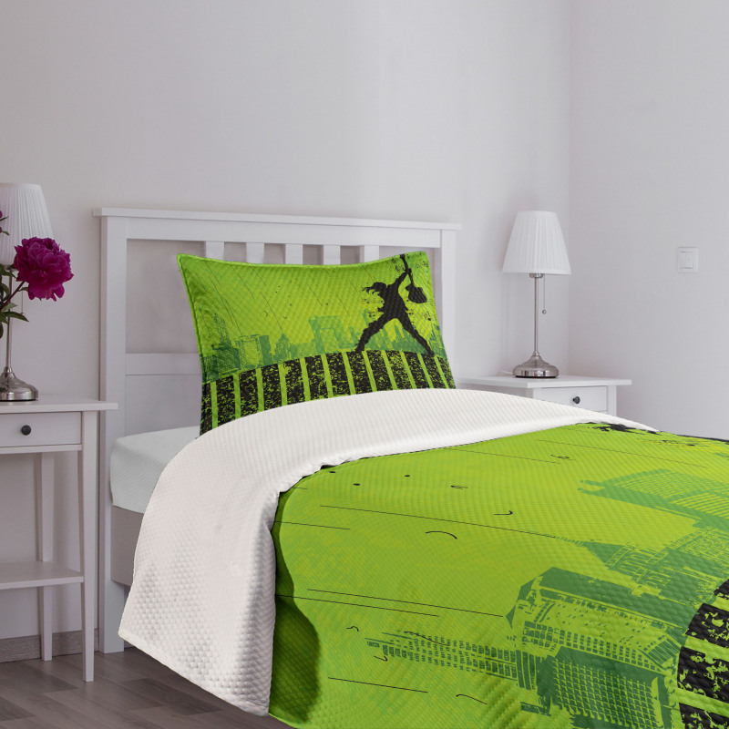 Music in the City Bedspread Set