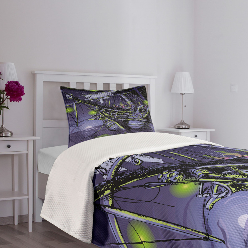 Ghost Vessel Island Bedspread Set