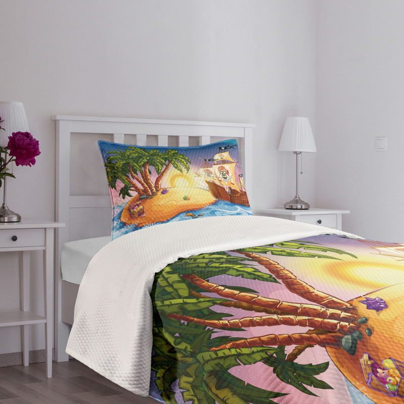 Exotic Sea Island Bedspread Set