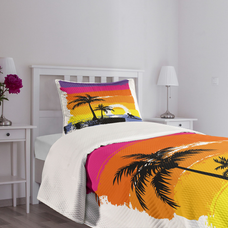 Tropical Beach Bedspread Set