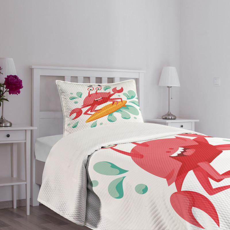 Caricature Crab Bedspread Set