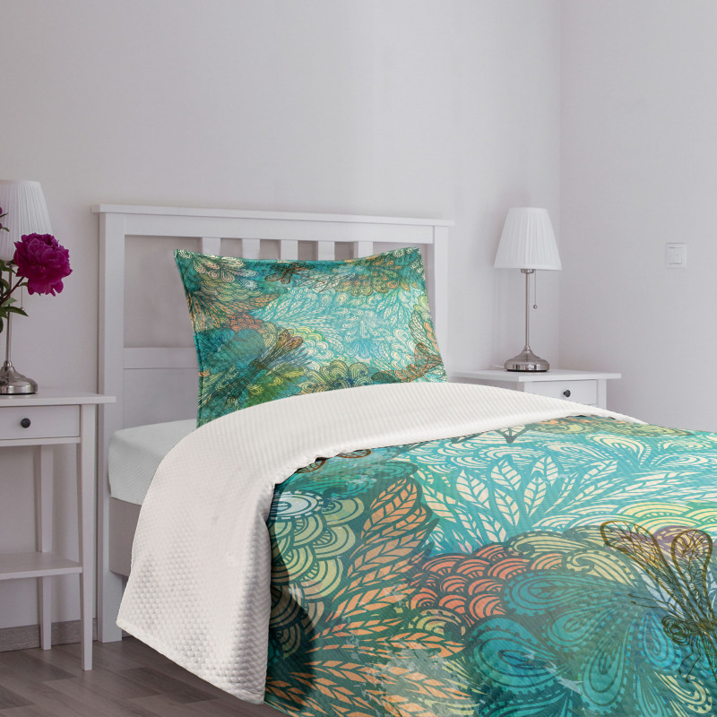 Fantasy Flowers Mix Bedspread Set