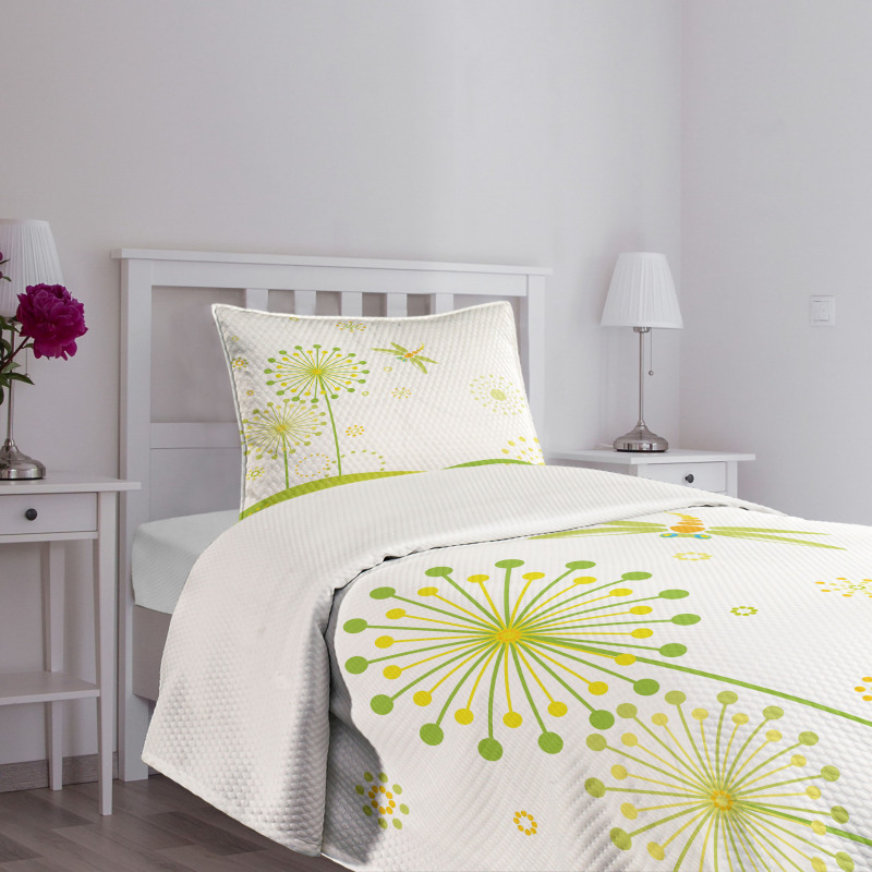 Spring Dandelion Art Bedspread Set