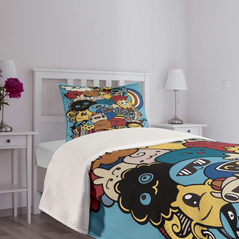 Various Monsters Universe Bedspread Set