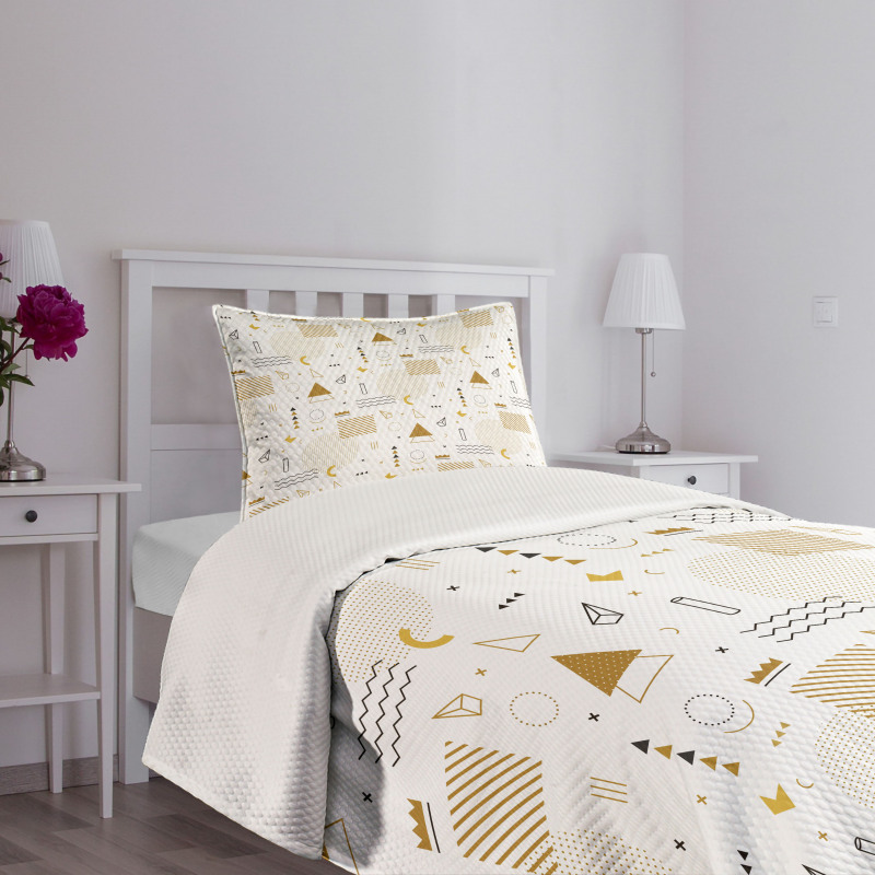 Memphis Geometric Bedspread Set