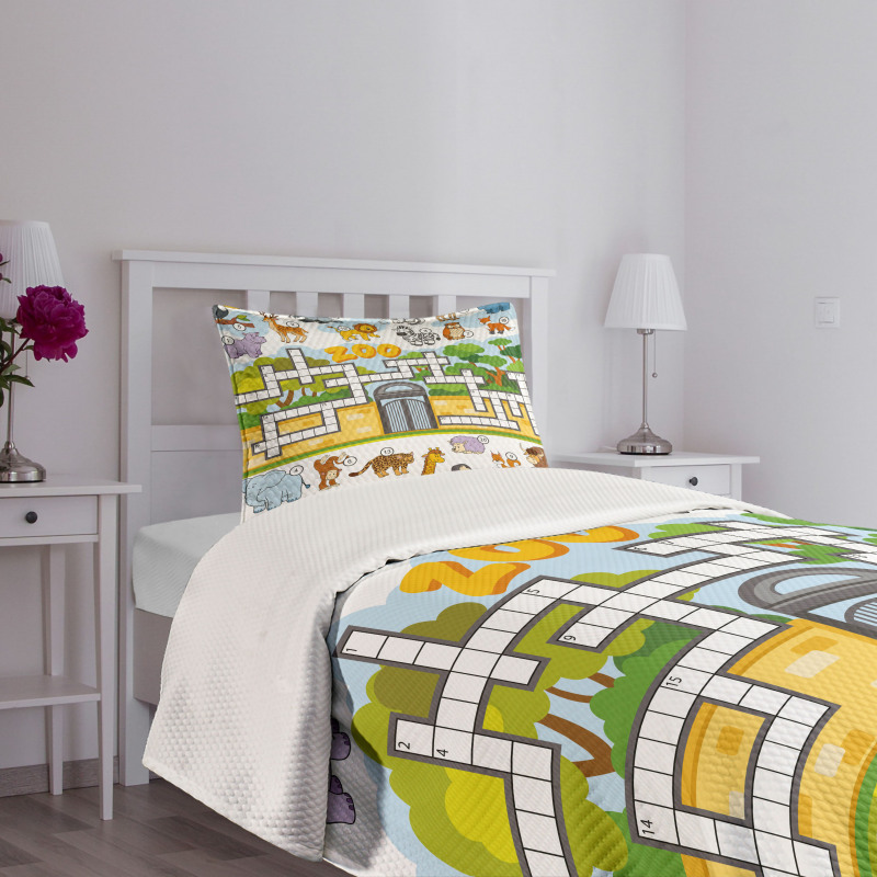 Zoo Theme Bedspread Set