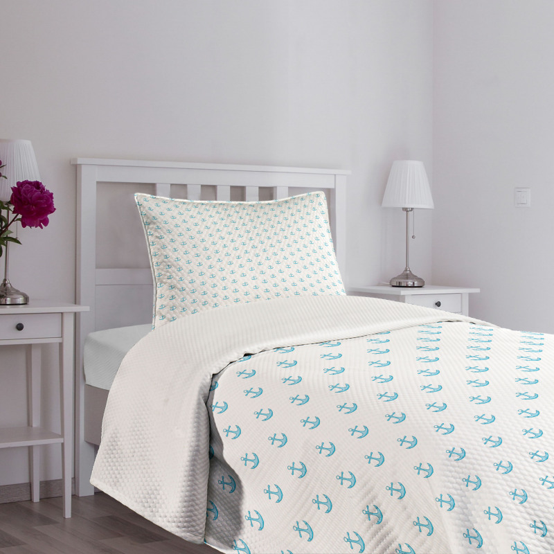 Blue Vivid Pattern Bedspread Set