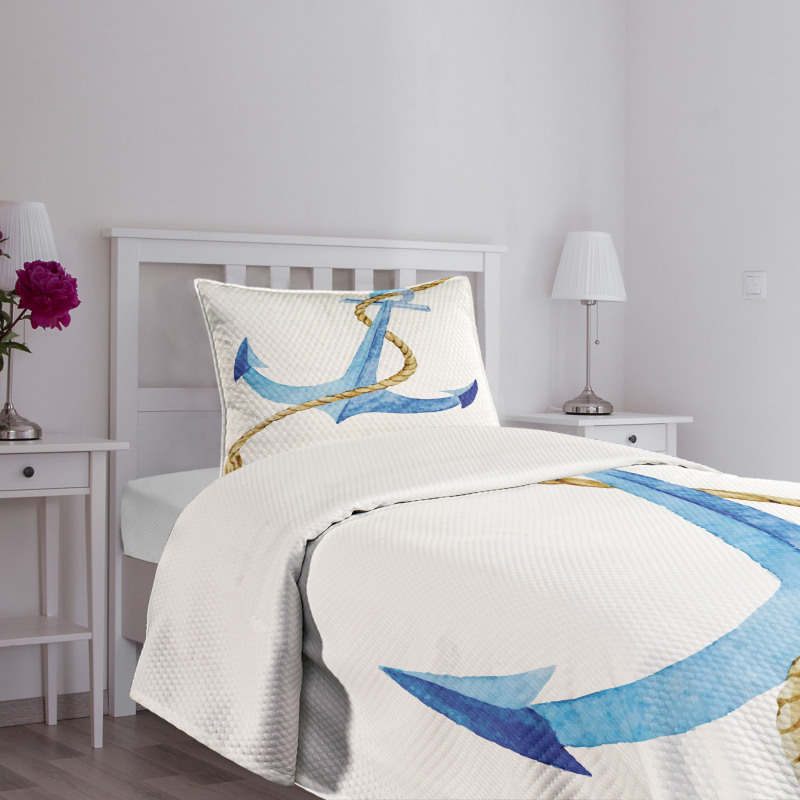 Watercolor Beach Things Bedspread Set