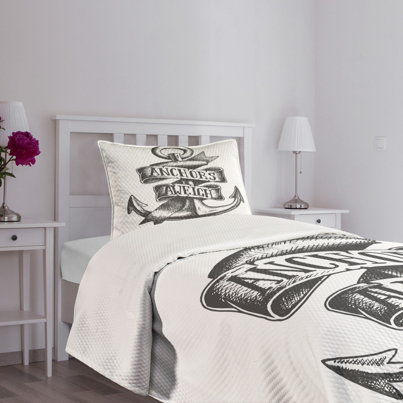 Tattoo Style Old Bedspread Set