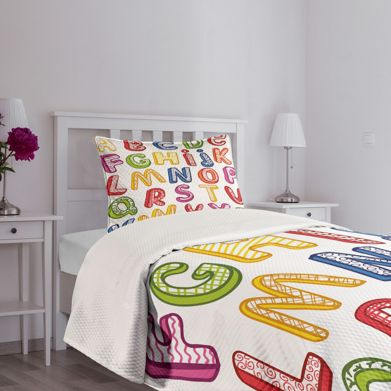 3D Letters ABC Bedspread Set