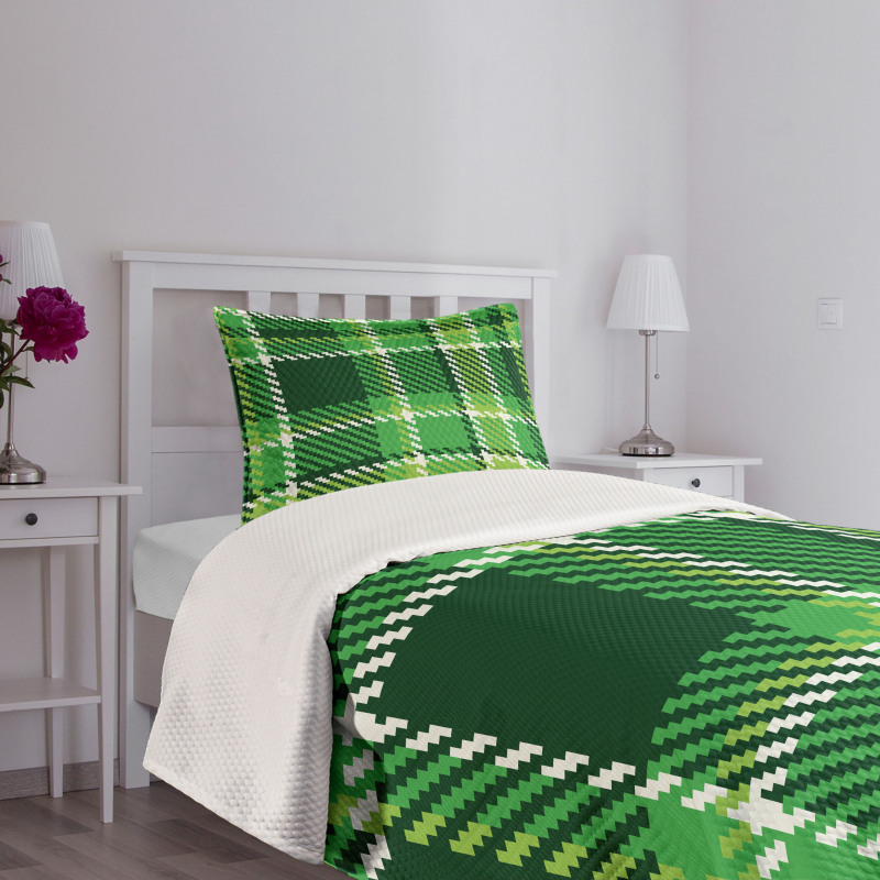 Irish Mosaic Green Bedspread Set