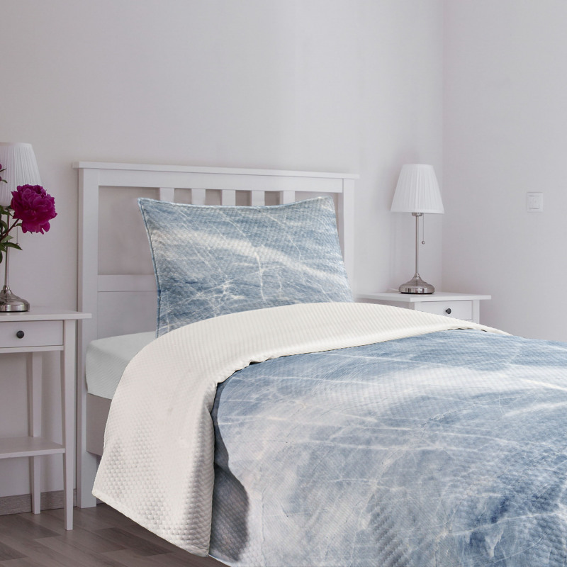 Blue Geography Stone Bedspread Set