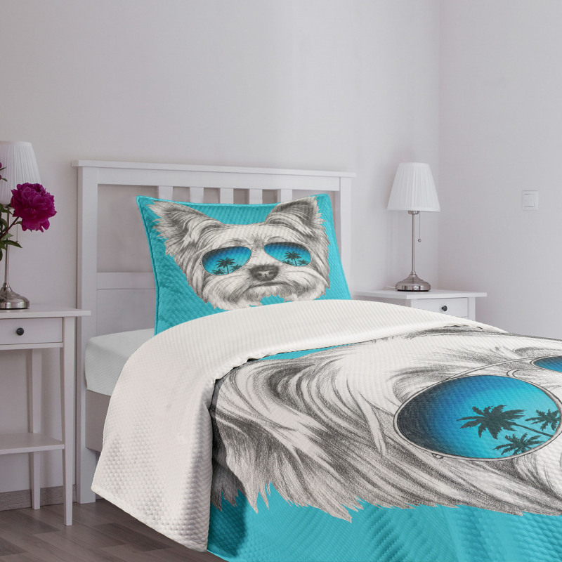 Cool Sunglasses Artwork Bedspread Set