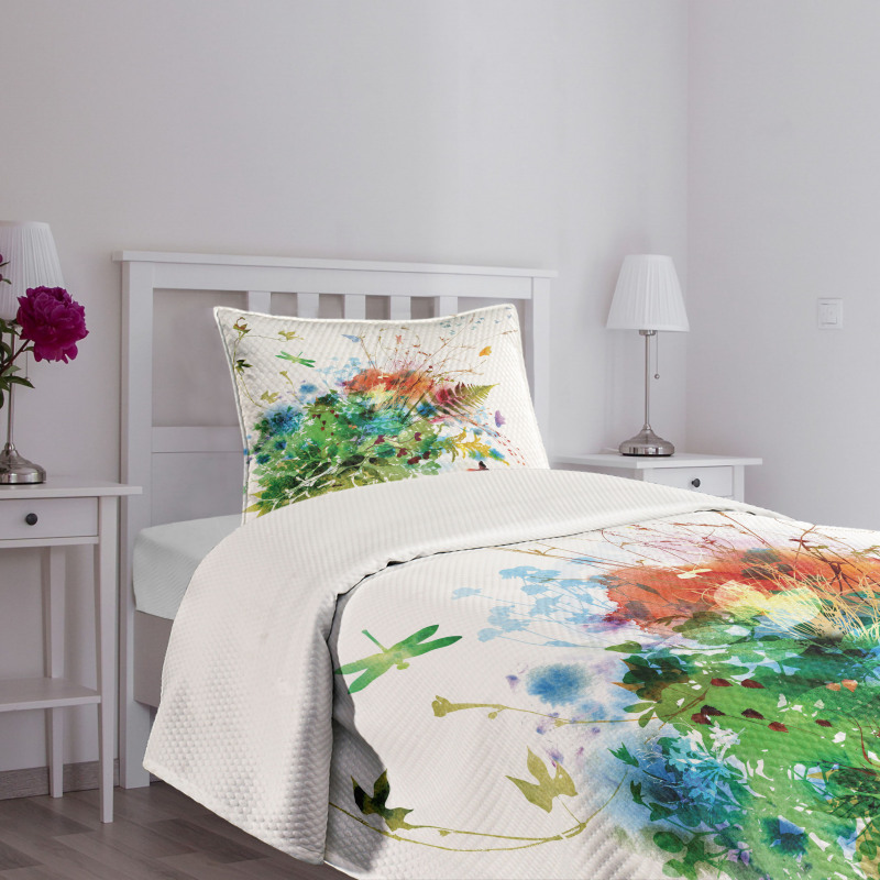 Floral Jungle Summer Bedspread Set