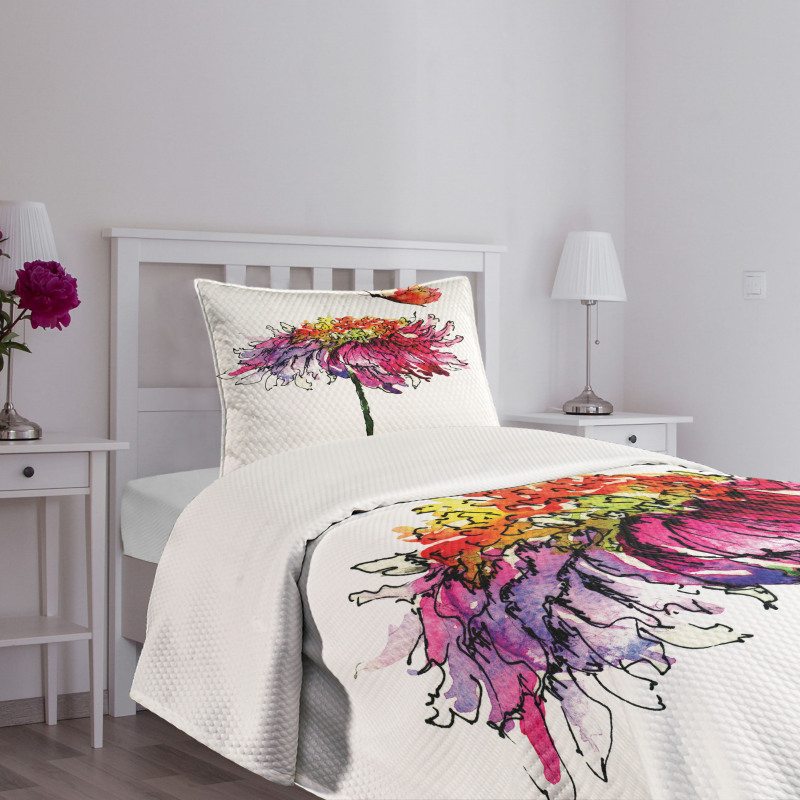 Chrysanthemum Flower Bedspread Set