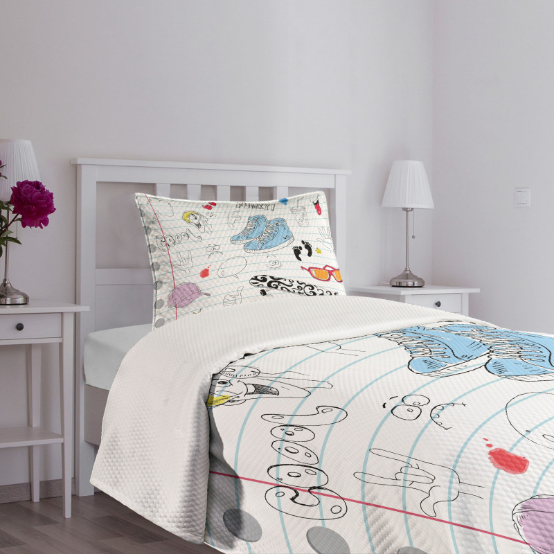Drawings on a Notebook Bedspread Set