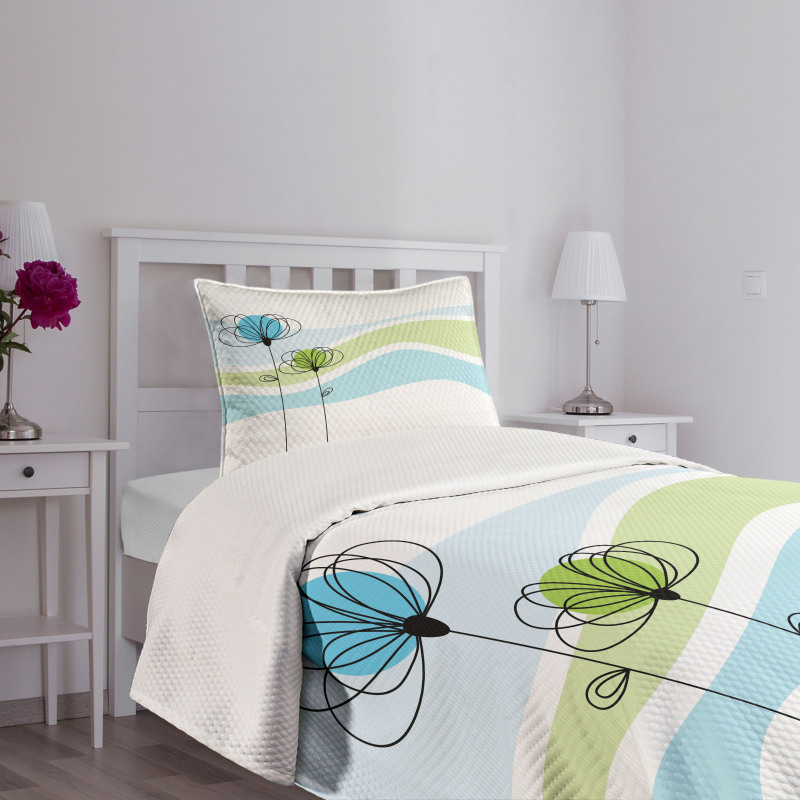 Summer Flowers Bedspread Set