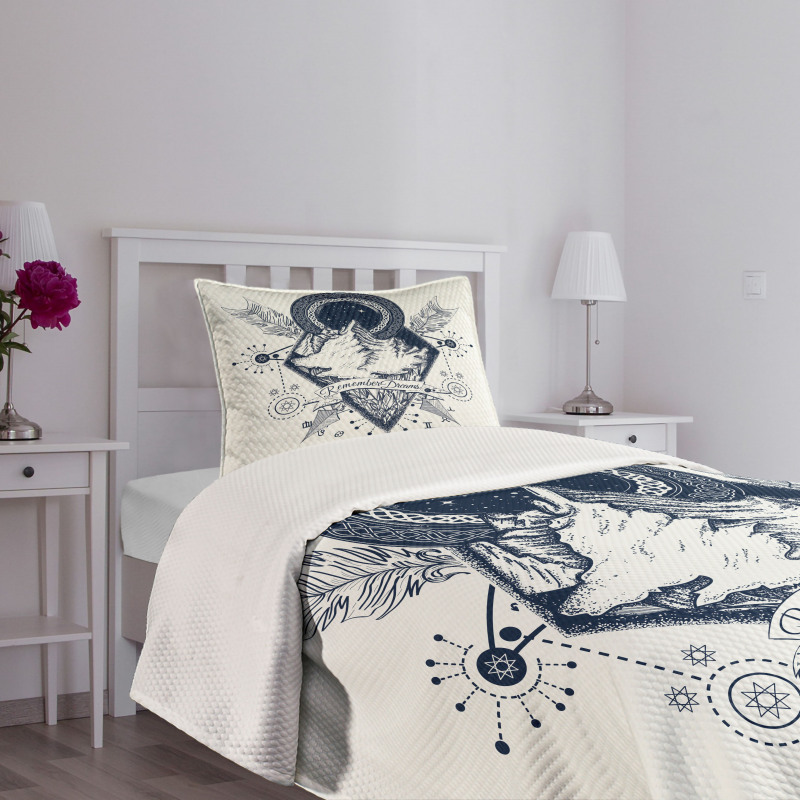 Boho Mountains Arrows Bedspread Set