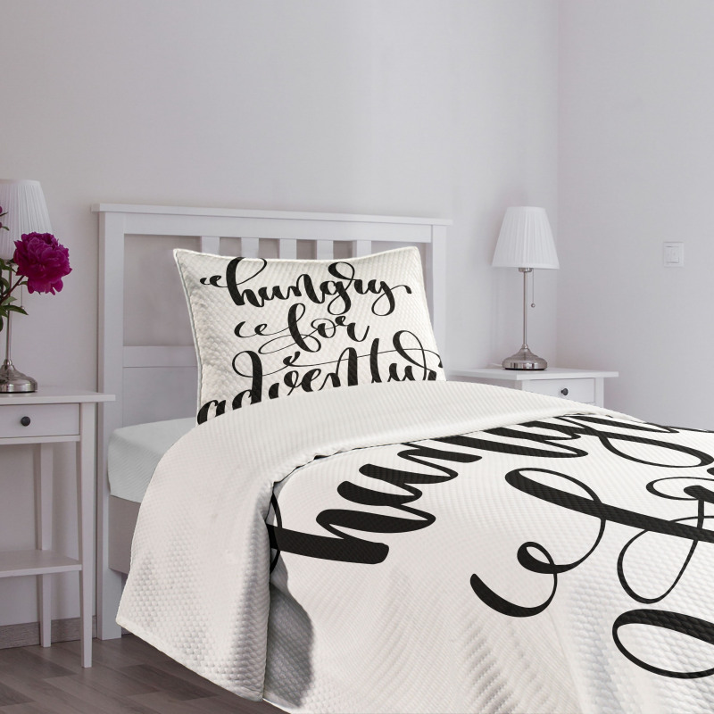 Journey Words Art Bedspread Set