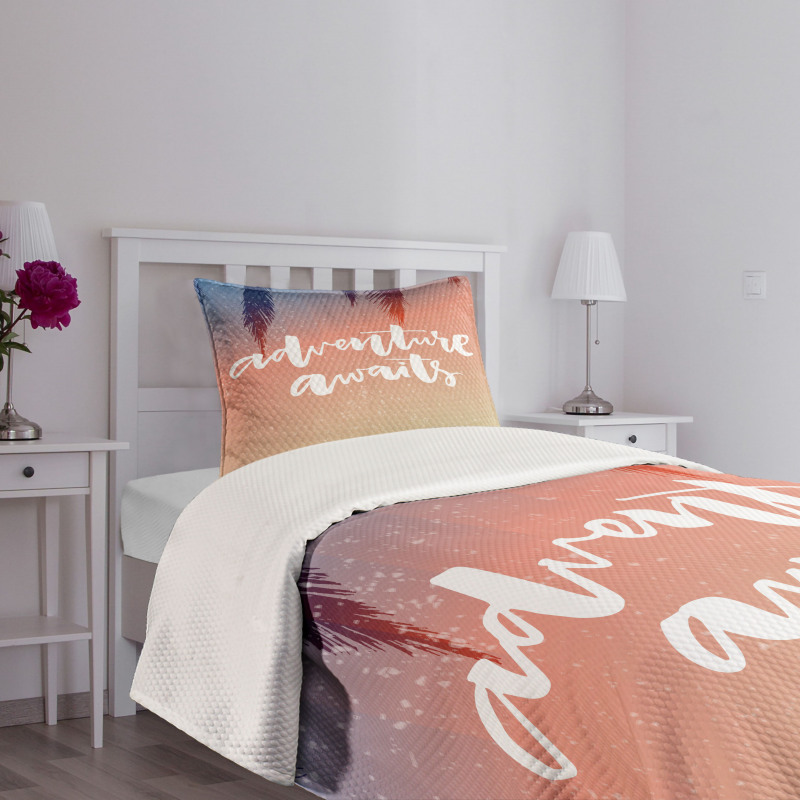 Motivation Theme Bedspread Set