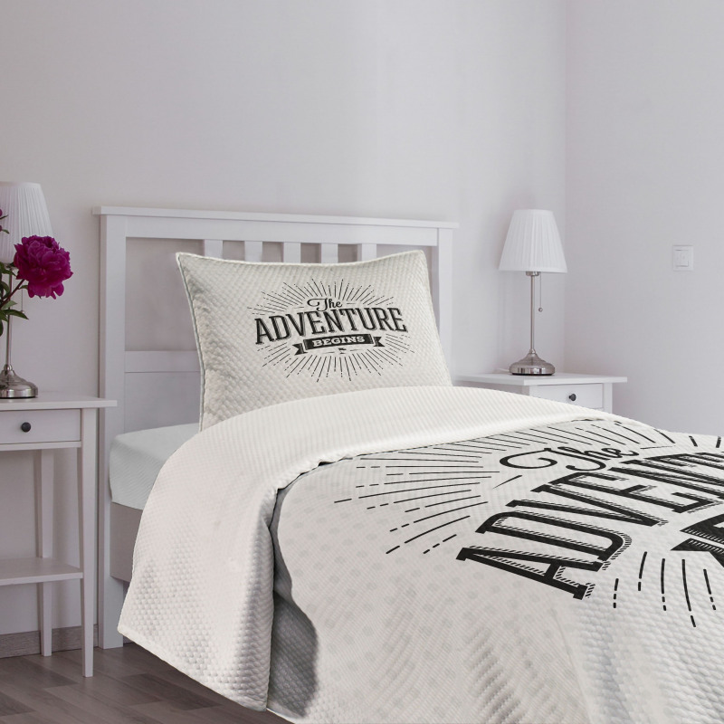 Retro Vintage Words Bedspread Set