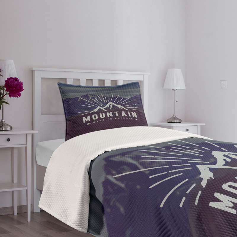 Dare to Explore Words Bedspread Set