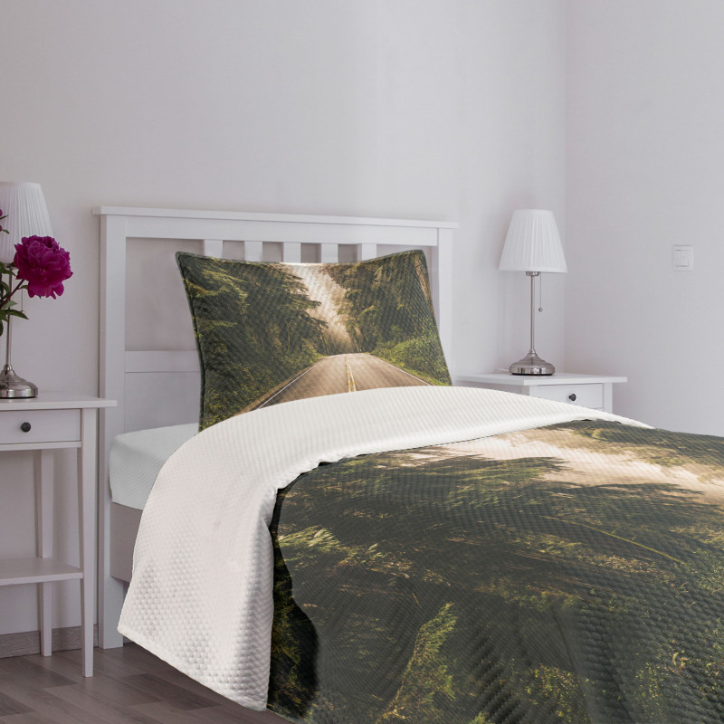 California USA Roads Bedspread Set