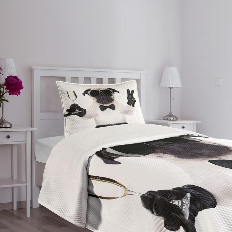 Dog Celebration Alcohol Bedspread Set