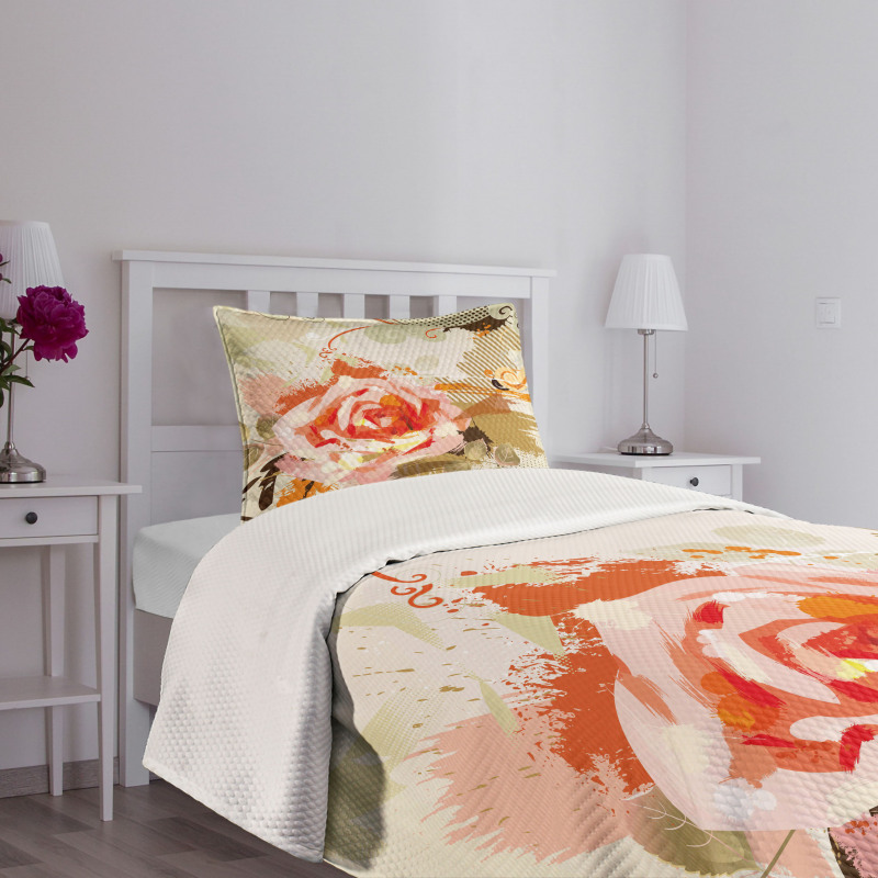 Abstract Grunge Bedspread Set
