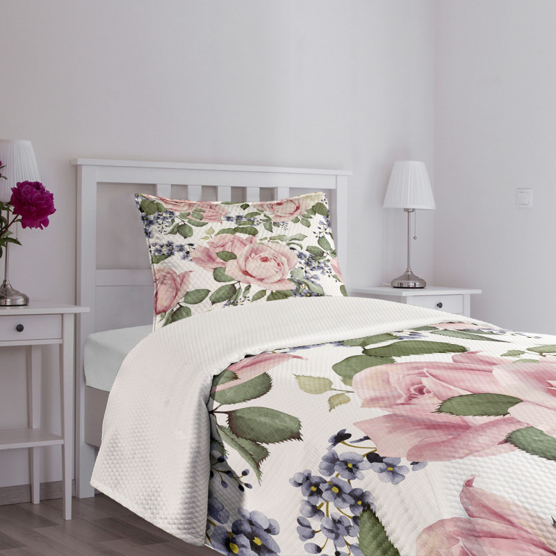 Flourishing Pink Flora Bedspread Set