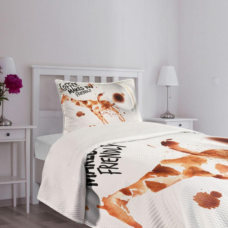 Funny Giraffe Bedspread Set