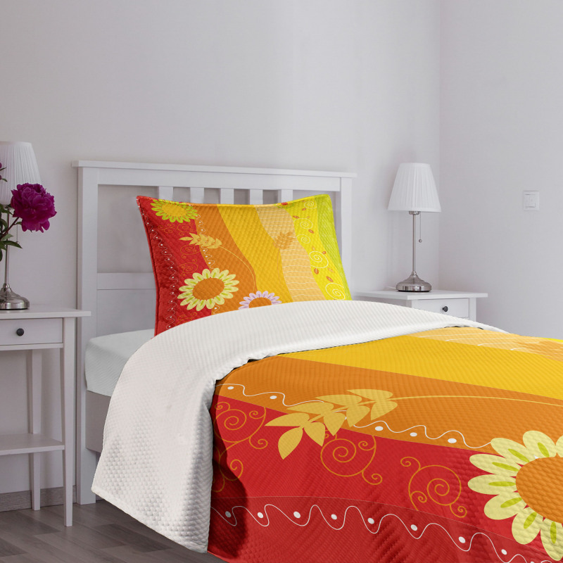 Wheat Farm House Theme Bedspread Set