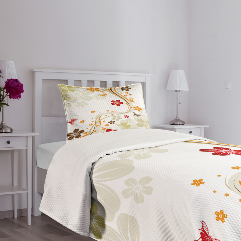 Swirling Florets Botany Bedspread Set