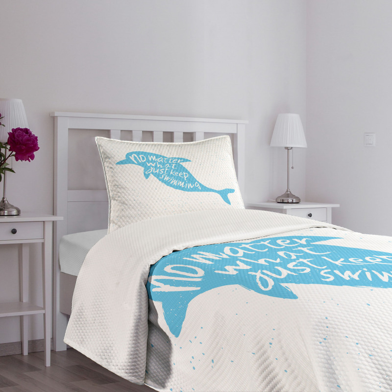 Hand Drawn Sea Mammal Bedspread Set