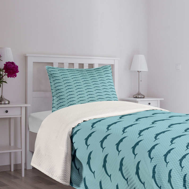 Marine Aquatic Fauna Bedspread Set