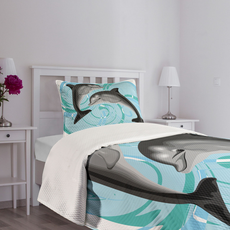 Nautical Life Theme Bedspread Set