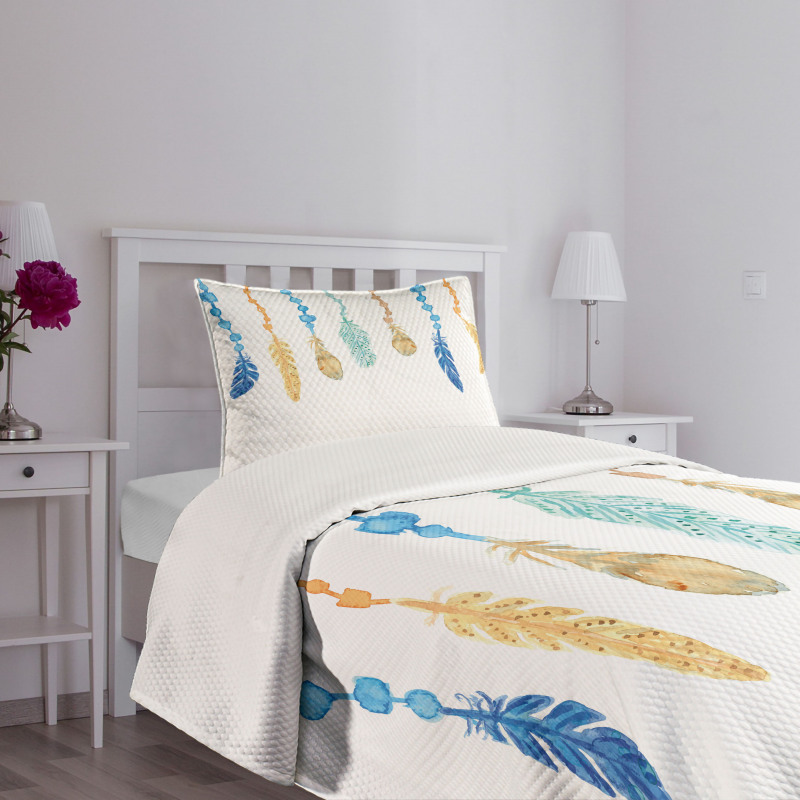 Colorful Bird Design Bedspread Set