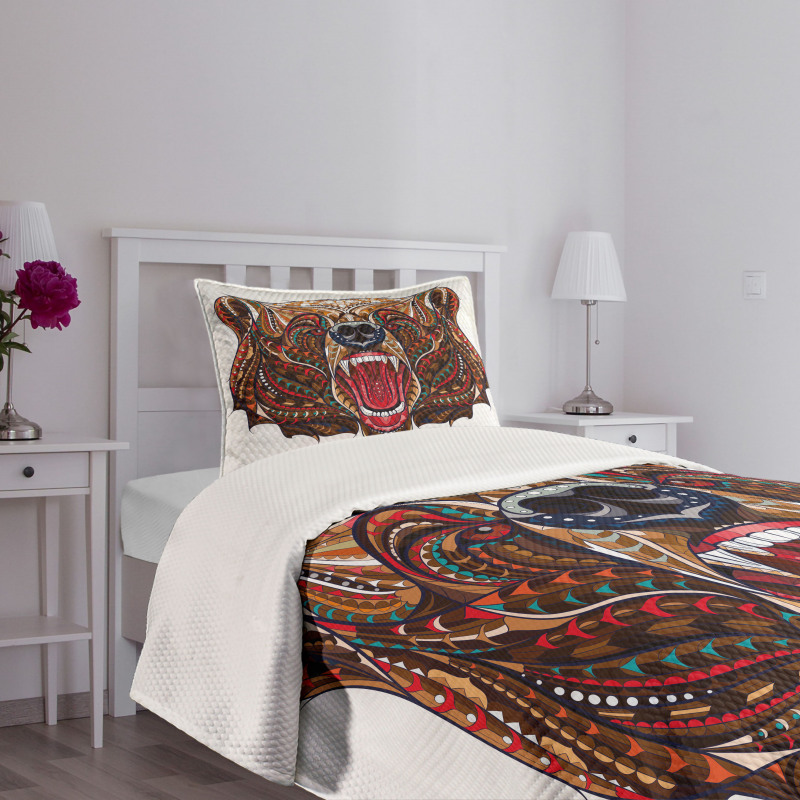 Head with Patterns Bedspread Set