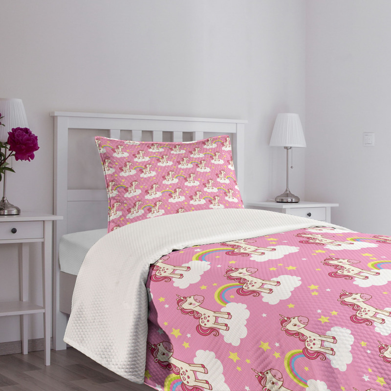 Unicorns on Clouds Bedspread Set