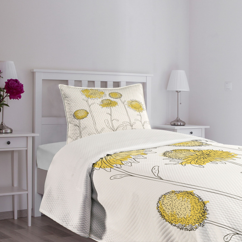 Hand Drawn Botany Bedspread Set