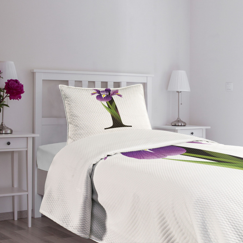 Iris Flowers Capital I Bedspread Set