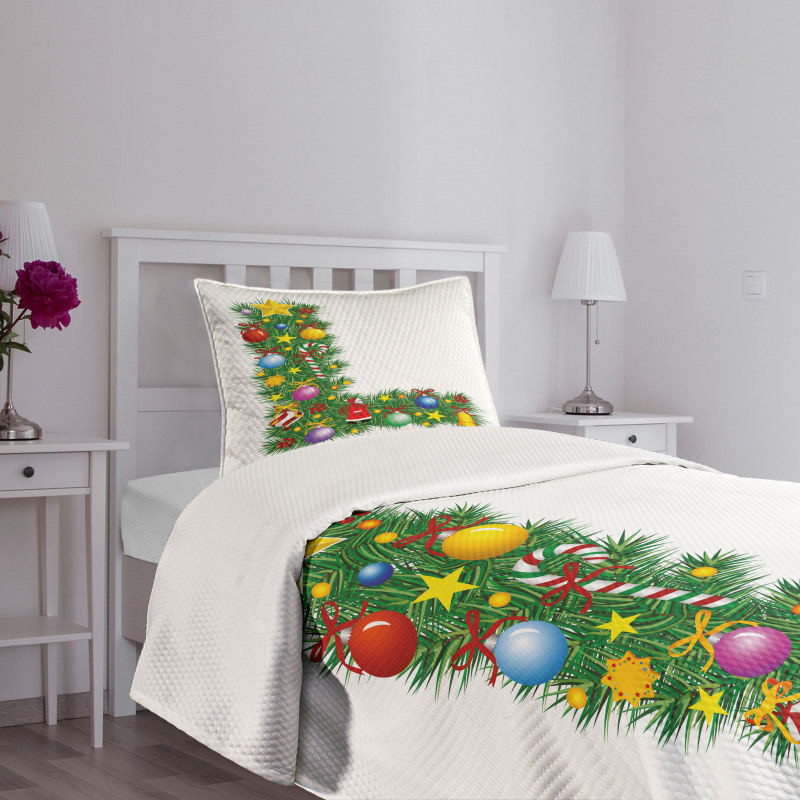 Pine Tree Majuscule L Bedspread Set