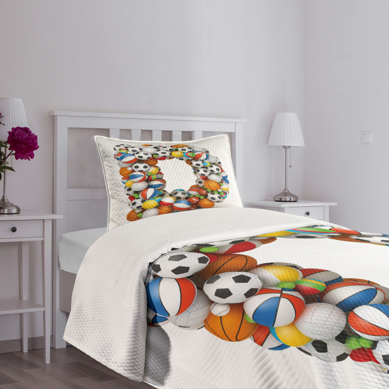 Sports Inspired Style Bedspread Set