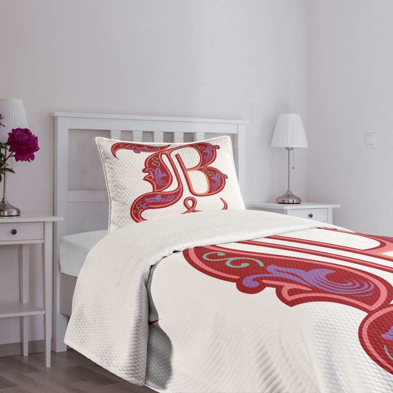 Gothic Abstract B Sign Bedspread Set