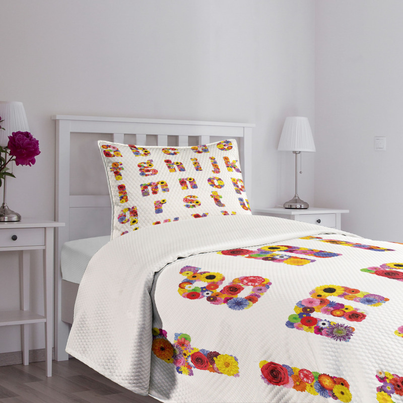 Blooming Nature Flowers Bedspread Set