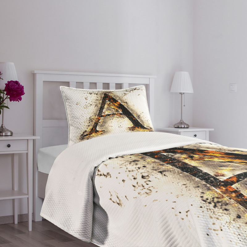 Fiery First Letter Bedspread Set